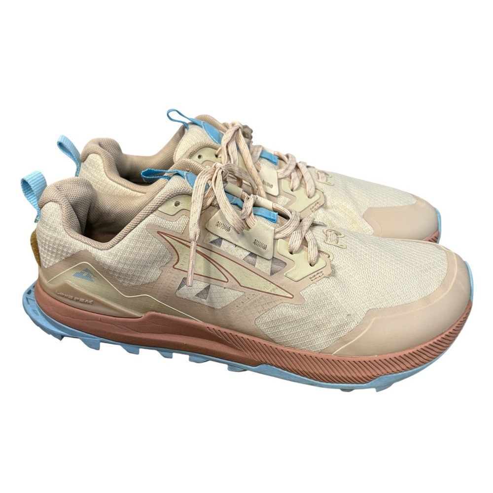 Altra Womens Size 9.5 Lone Peak 7 Trail Running Shoes Sneakers Tan NO INSOLES